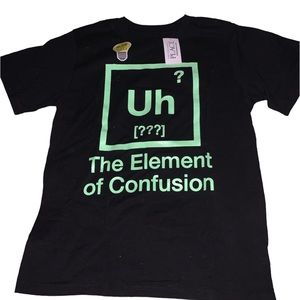 New Glow in the Dark “Uh? The Element of Confusion” Boys Shirt M 7/8